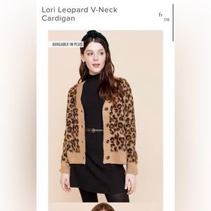 Oversized Leopard Cardigan